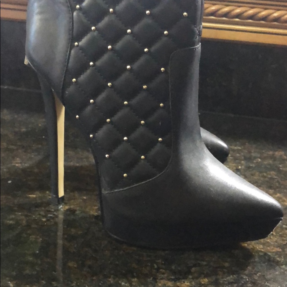 Size 7, Bebe stilettos, ankle high boots